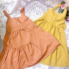 Đầm sọc phối tầng 2 màu