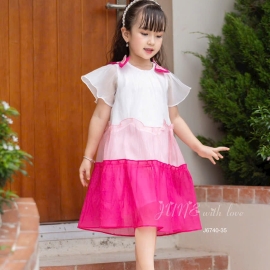 Đầm tầng 2 màu