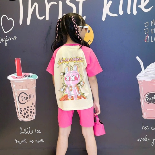 Bộ thun bé gái 2 mẫu
