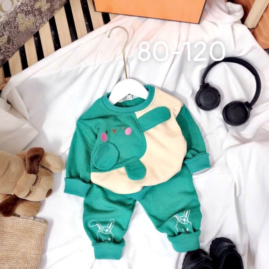 Set bộ dàu QC bé gái hình gấu