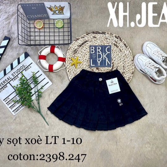 Váy XH.Jean dáng xoè