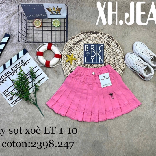 Váy XH.Jean dáng xoè
