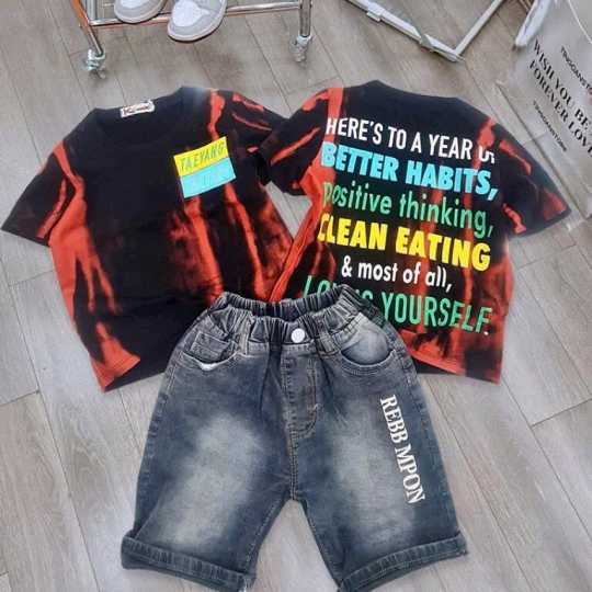 Set Bộ trai quần jeans