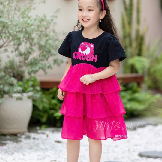 Váy phối 3 tầng vol